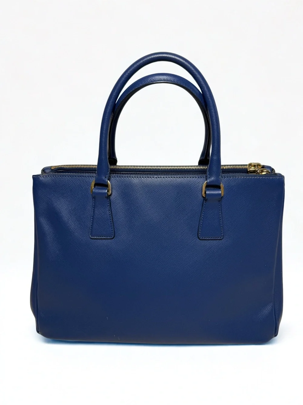 Prada – Saffiano Lux Galleria Double Zip Tote – Bluette